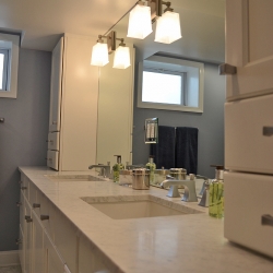 Basement remodeling bathroom