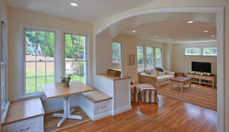 great room with large windows