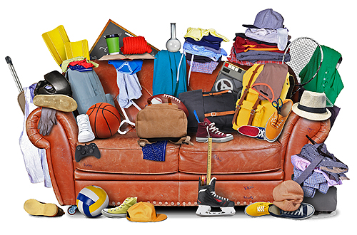 Photo of messy couch