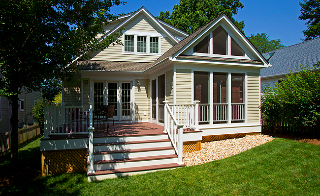 Screened porch and deck by Merrill Contracting