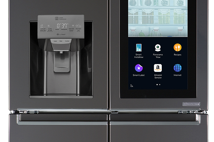 Close-up of LG Smart InstaView™ Refrigerator Doors