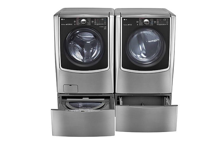 LG TWINWash™ front-load washer and dryer with LG SideKick™ pedestal washer