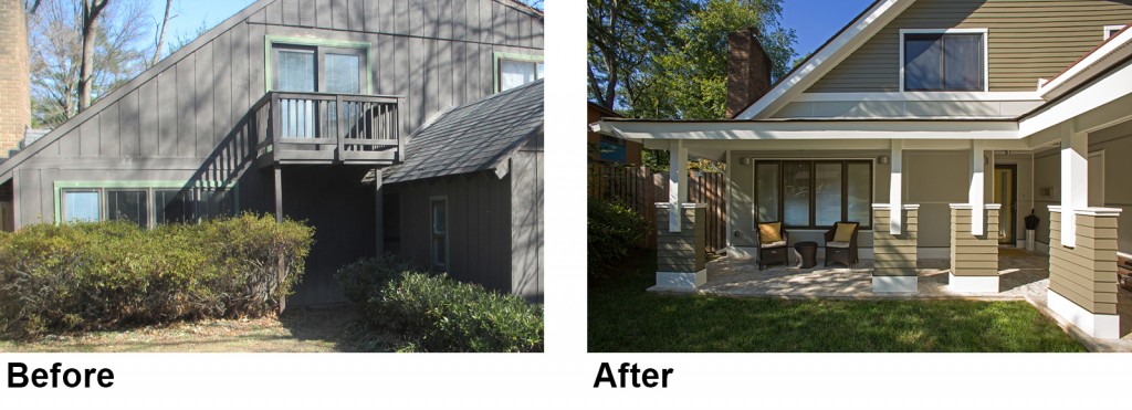 before & after remodeling photos of porch