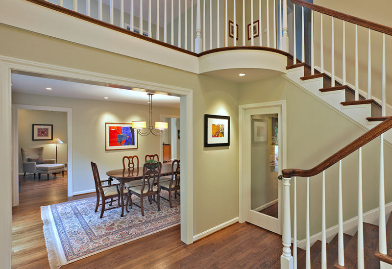 Example of whole-house remodeling: Entry and dining room photo