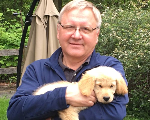 David Merrill Remodeling Contractor and his dog