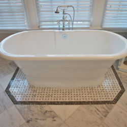 soaking tub in bathroom in northern virginia
