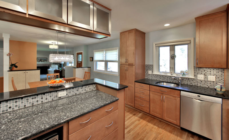 remodeled open floor plan custom kitchen