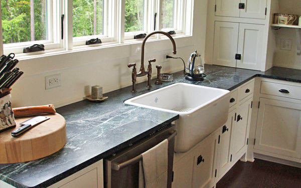 Soapstone counter material