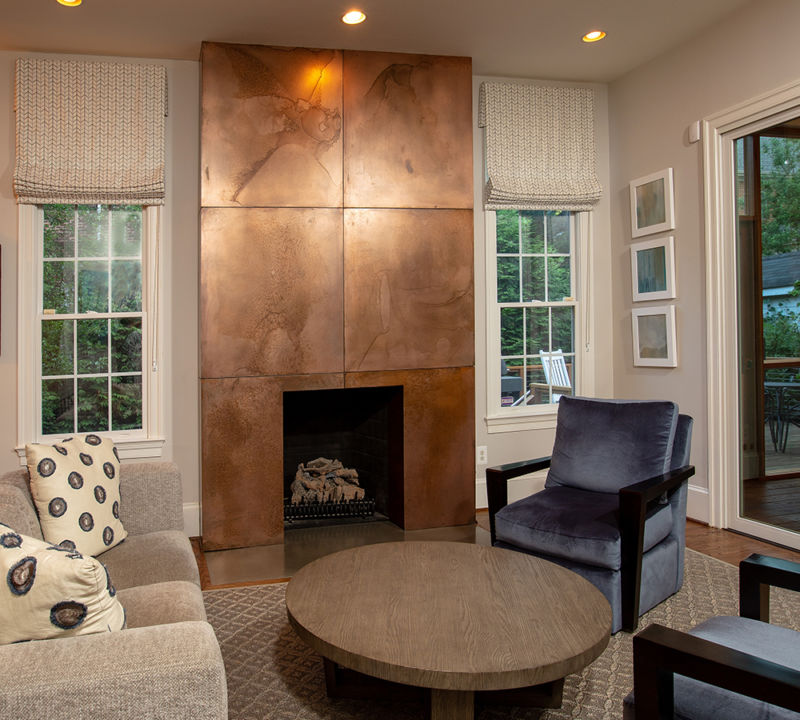 Family Room Fireplace by Merrill Contracting & Remodeling