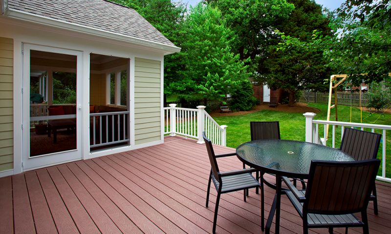 sunroom and deck