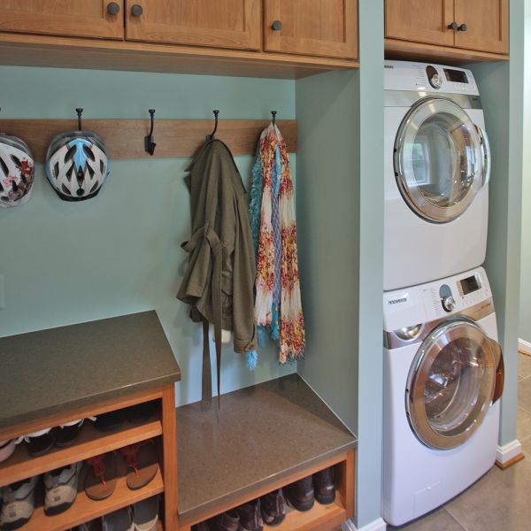 Organized laundry room mud room