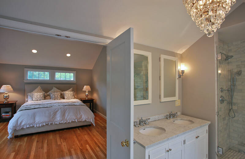 master bedroom and bathroom suite