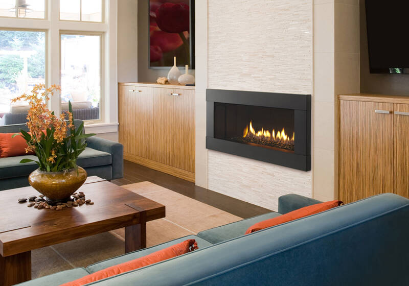 modern gas fireplace