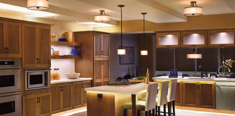 Photo of how to layer lighting in a kitchen