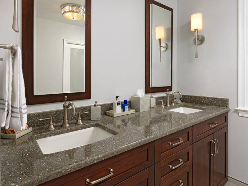 Bathroom with double vanity